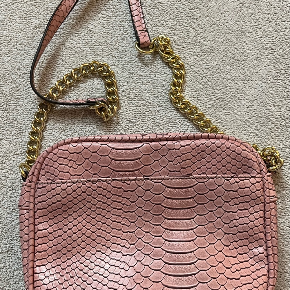 Reptile finish Dusty rose pink Crossbody Bag Liz Claiborne - Picture 3 of 13
